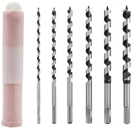 VAONEEY Wood Drill Bit Set 230 mm Long, Auger Drill Bit Wood, 6 Pieces Wood Snake Drill Bit Set with Hex Shank, Art Drill for Woodworking, Diameter 6 mm 8 mm 10 mm 12 mm 14 mm 16 mm