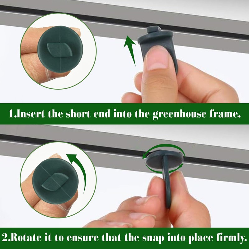 Hopton Greenhouse Accessories - Sturdy Greenhouse Clips, Clips for Greenhouse,
