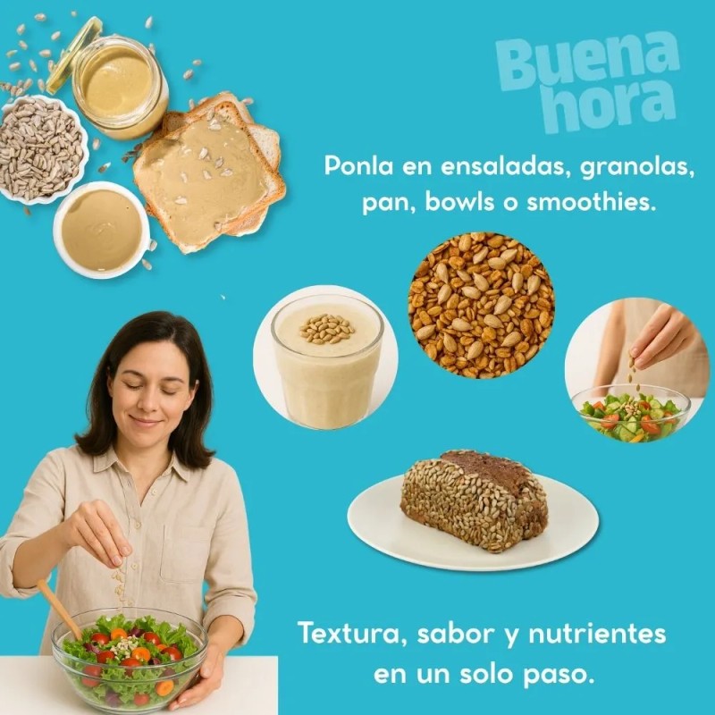 Semilla de Girasol Pelada Cruda BUENAHORA 1Kg – Rica en