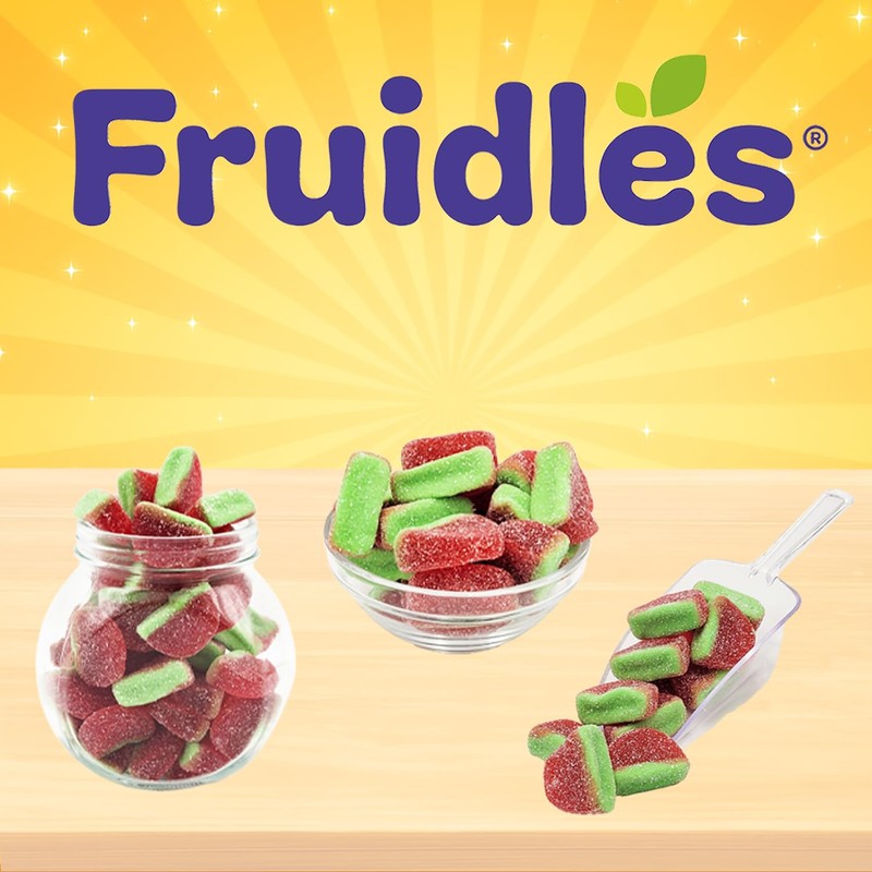 Fruidles Watermelon Gummi Slices Candy, Delicious Sugar Coated Fruit Flavors