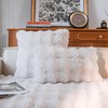 Neelvin Cream White Faux Fur Cozy Soft Double-Sided Decorative Throw