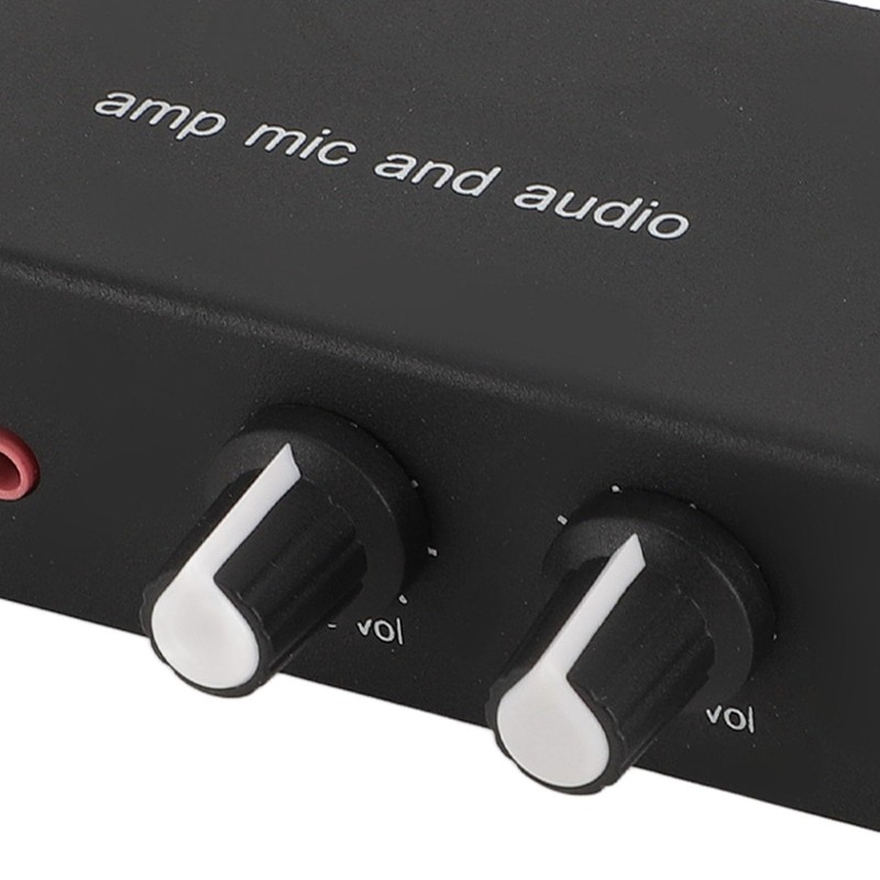 Stereo Audio HiFi Phonograph Preamp, MIC Condenser Interface Microphone Headphone