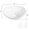 Giantex Bathroom Sink, Vessel Sink 16x13 Inch, Basin Porcelain with