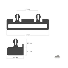 Soluko - Innesto A Cappuccio in Plastica MOD. 17 - Porta Listello â€“ Ricambio per Doghe 9Pz