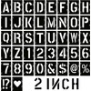 2 Inch Letter and Number Stencils,Letters and Numbers Stencil Kit,42