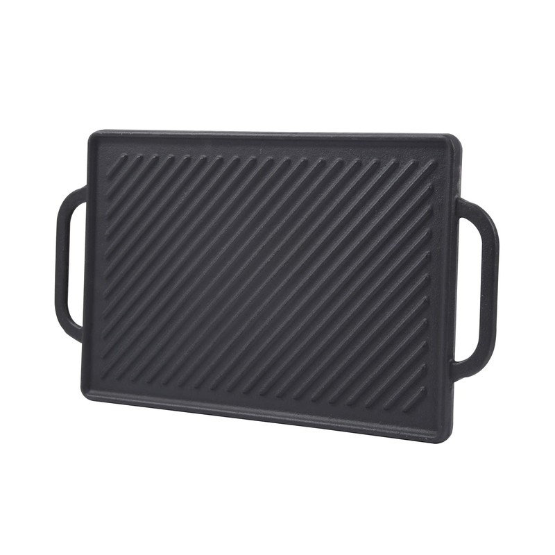 GGC Cast Iron Reversible Grill Griddle，Double Sided Grill Pan Perfect
