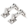 HOJLKLD 2 Pack 170 Degree Hinges, Frameless Cabinet Door Hinges,