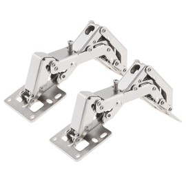 HOJLKLD 2 Pack 170 Degree Hinges, Frameless Cabinet Door Hinges, Concealed Hydraulic Adjustable Mounting Hinges Soft Closing