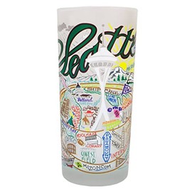 Catstudio Drinking Glass, Seattle Frosted Glass Cup for Kitchen, Drinking Glasses, 15oz Dishwasher Safe Tumbler, Wedding Gifts