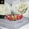❣️Red point handmade nail tip❣️ - Short straight nose pin