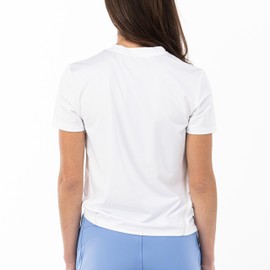 Franklin Sports Women's Active Performance Pickleball Top - Workout Short Sleeve T-Shirt - White - Adult Small