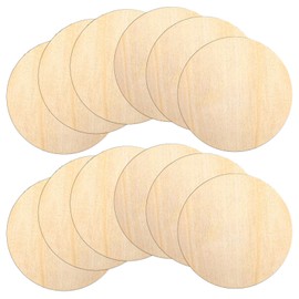 12 Pcs 6 Inch Wood Rounds for Crafts, Unfinished Natural Wood Round Circle Wooden Sign Blank for DIY, Painting, Engraving, Home Decoration, Door Hanger Sign