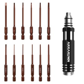 Juego de destornilladores hexagonales 12 en 1 RC Hobby Kit de herramientas de acero S2 para modelo de coche RC Dron, avión, robótica, helicóptero, cuadricóptero, barco, FPV, reparación de electrodomésticos