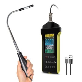 Anemometer Handheld, HVAC Wind Meter Hot Wire Anemometer with Telescopic Probe, USB Data Export, Temperature and Humidity Air Flow Velocity, Professional Airflow Meter for HVAC Cone Duct-AP-5000Y
