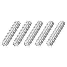sourcing map M10x45mm Fully All Threaded Rod, 5Pcs 316 Stainless Steel Long Threaded Screw 1.5mm Thread Pitch Right Hand Threads for Furniture Mounting Assembly Fastening