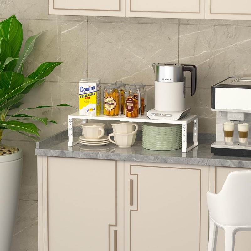 Expandable Adjustable Stackable Multi-Purpose Spice Racks，Metal Storage Rack, Sturdy and