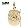 trendor Aquarius Zodiac Sign Gold 333 with Gold-Plated Silver Chain