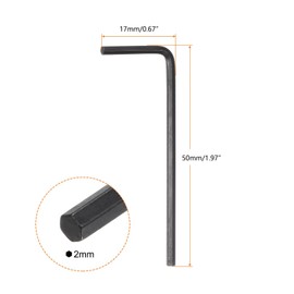 TOP-VIGOR 30Pcs 2mm Hex Key Wrench, Metric CR-V L Shaped Allen Key Imperial Hexagon Head Spanner Tool for Repairing, Installation