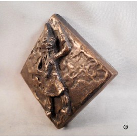 METAL TILE ARTS MANUFACTURING Bronze Kachina Decorative Dot (Mudhead) by Metal Tile Arts Manufacturing