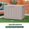 Decksplore 45 Gallon Resin Deck Box, Waterproof Outdoor Storage Bin