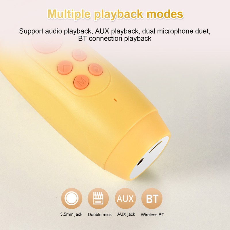 Wireless BT Microphone Portable Handheld Mic Variable Sound Function Built-in