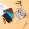 GAEKEAO women's wallet, large capacity leather women's wallet, zip clutch,