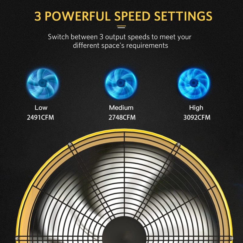 Simple Deluxe Drum Fan 20“/24"/30”/36 - 20 Inch