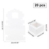 NBEADS Pack of 20 Gift Boxes, White Small Folded Paper