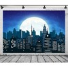 Loccor 6x4ft Fabric Super City Backdrop Superhero Backdrop Super City