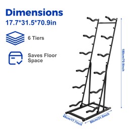 6 Tiers RC Airplanes Storage Rack Metal Model Aircraft Stand RC Plane Holder with 6 Shelves Multi-Function Display Stand for Large-Scale RC Model, 17.7*31.5*70.9in, Each Tier Loading Capacity 22.05lbs