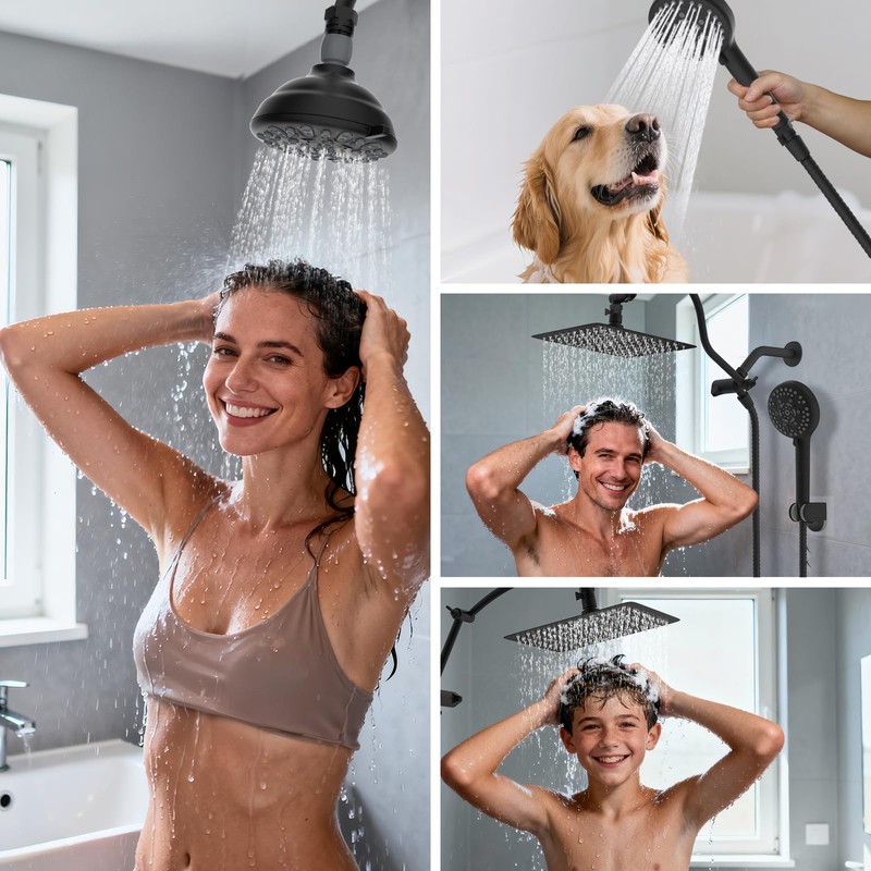 Hibbent All Metal 1 Pack Shower Head Flow Control Valve,