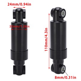 Aramox 2 Piezas 110 Mm Amortiguador Suspensión Amortiguador 750 Libras para Scooter Plegable Bicicleta Eléctrica