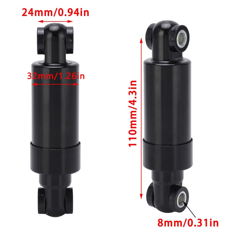 Aramox 2 Piezas 110 Mm Amortiguador Suspensión Amortiguador 750 Libras