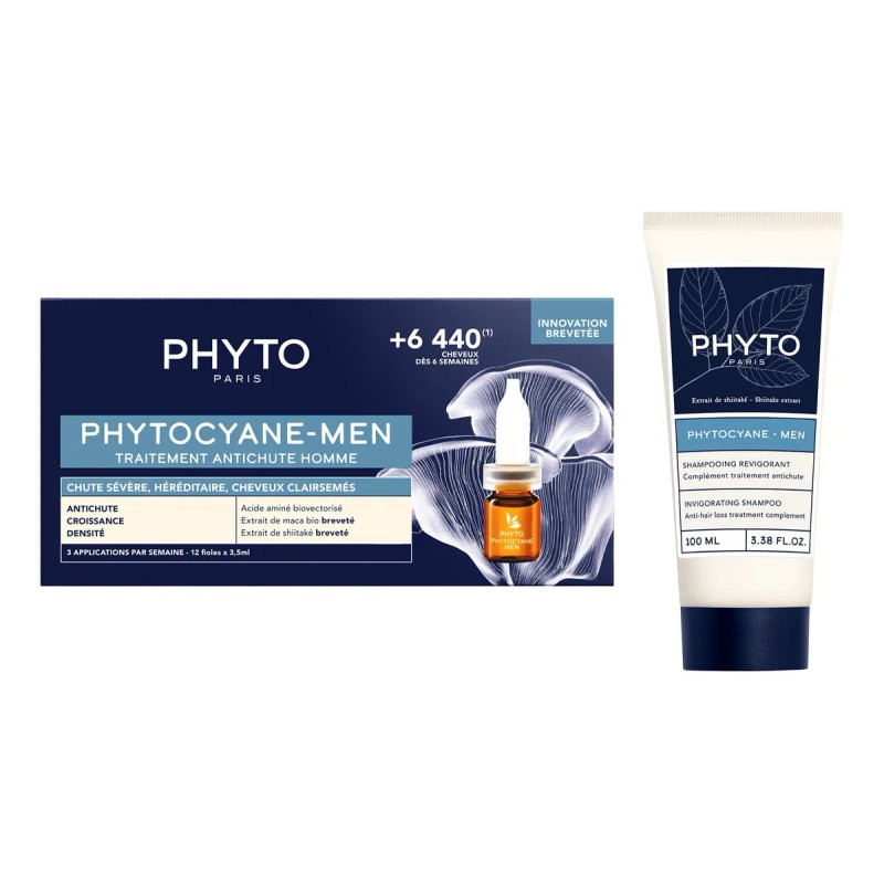 Phyto Set Anticaida Hombre - Ampolletas + Shampoo 100ml
