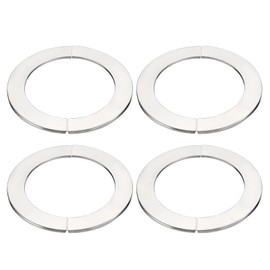 uxcell Wall Split Flange, 201 Stainless Steel Round Escutcheon Plate for 125mm Diameter Pipe 4Pcs