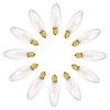 Holiday Joy C26 Christmas Crystal Clear Torpedo Tip Candelabra Replacement