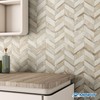 M MOFIT Stone Look Herringbone Peel and Stick Backsplash for