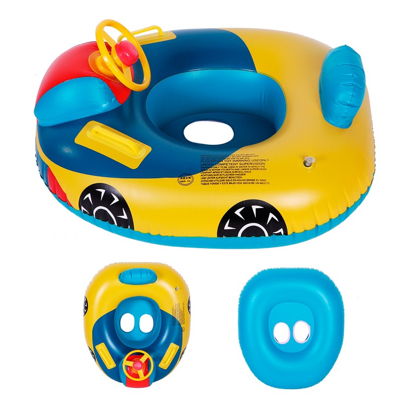 Inflatable Car Baby Kids Toddler Swimming Float Seat Boat Pool