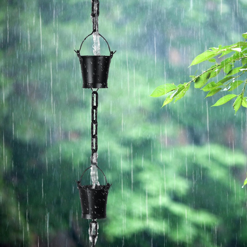 Invech 12.5FT Adjustable Rain Chains for Gutters, Outside Rain Chains