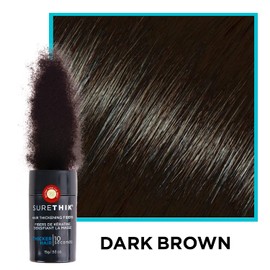 SureThik Hair Thickening Fibers - Natural - For Thicker Looking Hair - Hair Building Fibers- 15g (Dark Brown)
