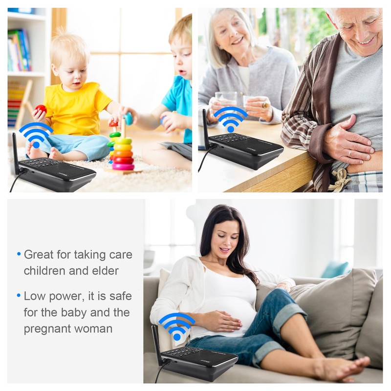 Wuloo Intercoms Wireless for Home 1 Mile (5280 Feet) Range