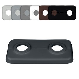 1 Piece Double Heating Pipe Rosette, Colours and Sizes, 2 Pieces, Heating, Pipe Cover, Cover Rosettes, Trim, Radiator Rosettes, Polypropylene in Special Colours (15 mm, RAL 7016)