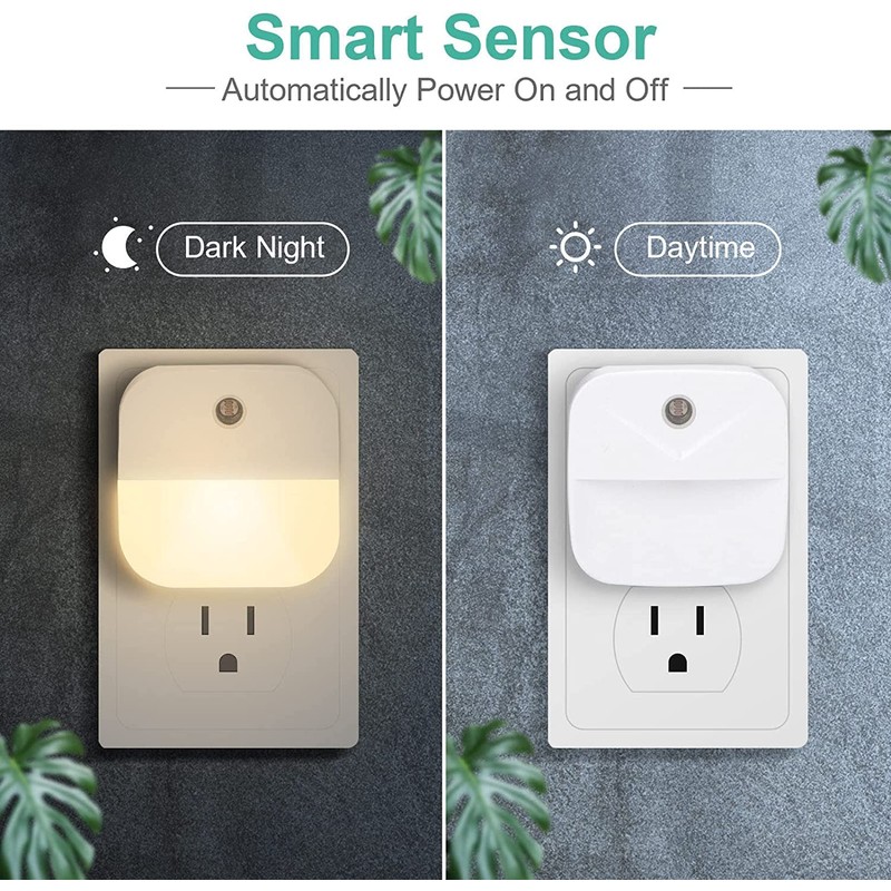 6 Pack Night Light Plug in, LED Nightlights Smart Dusk