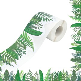 65.6 Feet Bulletin Board Borders Leaf Border for Bulletin Board Tropical Leaves Plant Borders for Tropical Greenery Plant Nature Themed Classroom Decor Green Leaves Border Trim for Schools Offices