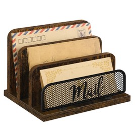 YINMIT Mail Organizer Countertop, Mail Holder with 3-Slot, Desktop Mail Sorter, Mail Organizer for Desk, Letter Sorter File Holder, Office Desk Organizers and Accessories