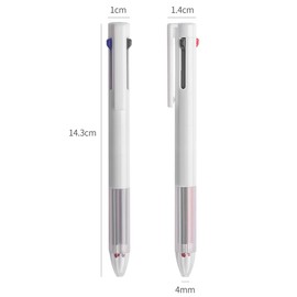 3 Color Ballpoint Pens, Set of 5 + 6 Refills, 0.02 inches (0.5 mm), Easy to Write, Smooth Drawing, Multi-Color, Cute, Stationery for Writing and Notebook