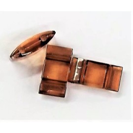 Unbranded WHOLESALE 200 Dk Topaz Pillow Acrylic Beaded Bead duo © Peyote 2 hole    #49