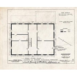 Historic Pictoric : Blueprint HABS NY,11-NELEB.V,20- (Sheet 4 of 11) - Shaker South Family Washhouse, Shaker Road, New Lebanon, Columbia County, NY 24in x 18in