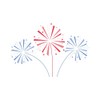 CafePress July Fourth Fireworks Sticker Oval Car Bumper Sticker