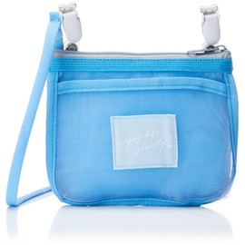 Kutsuwa ST501LB Ratta Handkerchief Pouch Air Poche with Mesh Pocket, Light Blue